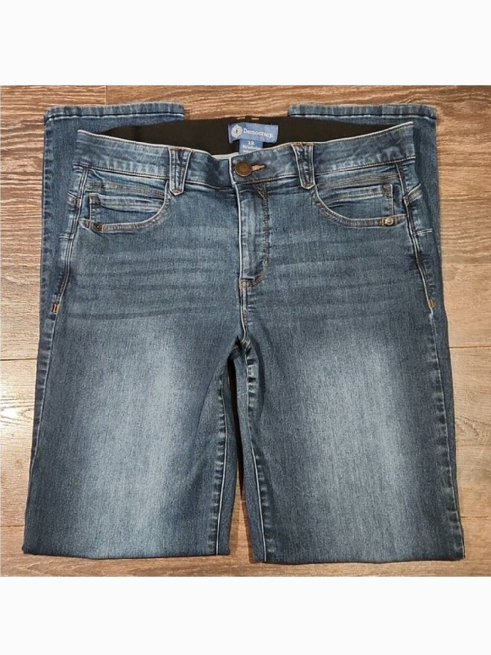 Democracy Women’s Straight Leg Jeans - Medium Wash Blue
